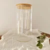 Frasc De Vidrio Tapa Bamboo Hermetico