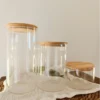 Frasc De Vidrio Tapa Bamboo Hermetico