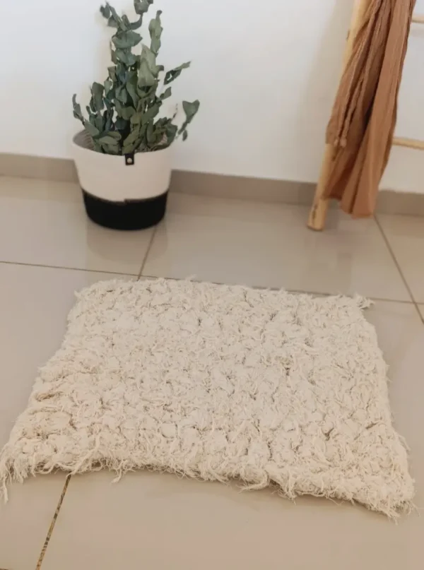 Alfombra Algodón Rustica cuadrada 60x40cm