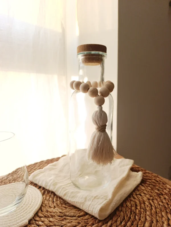 Botella Deco Boho Madera 900 ml
