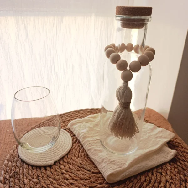 Botella Deco Boho Madera 900 ml