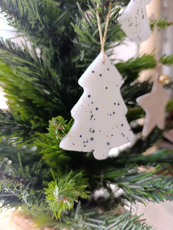 Adorno navideño de porcelana x3 unidades