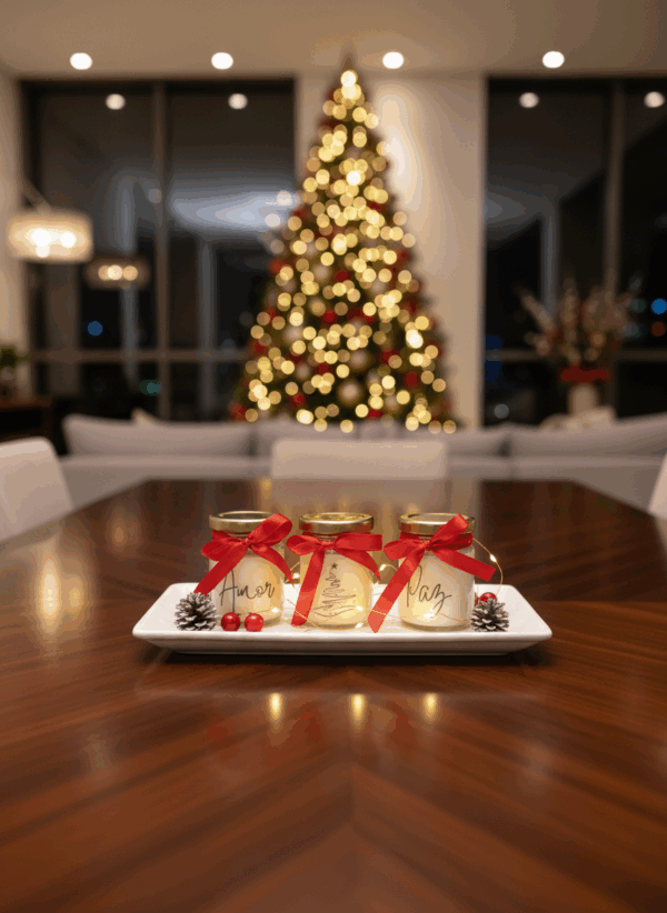 Velas Navideñas de Soja Decorativas x 3