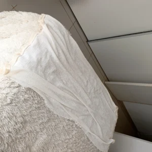 Manta / Pie de cama tejido flecos