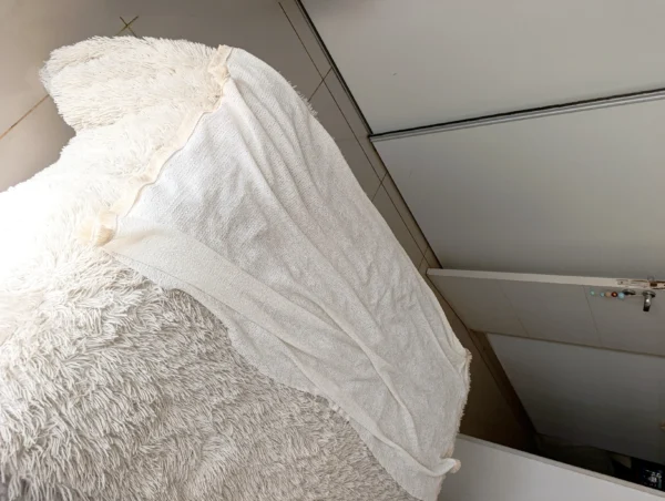 Manta / Pie de cama tejido flecos