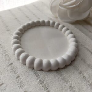 Bandeja Yeso Bubble blanca