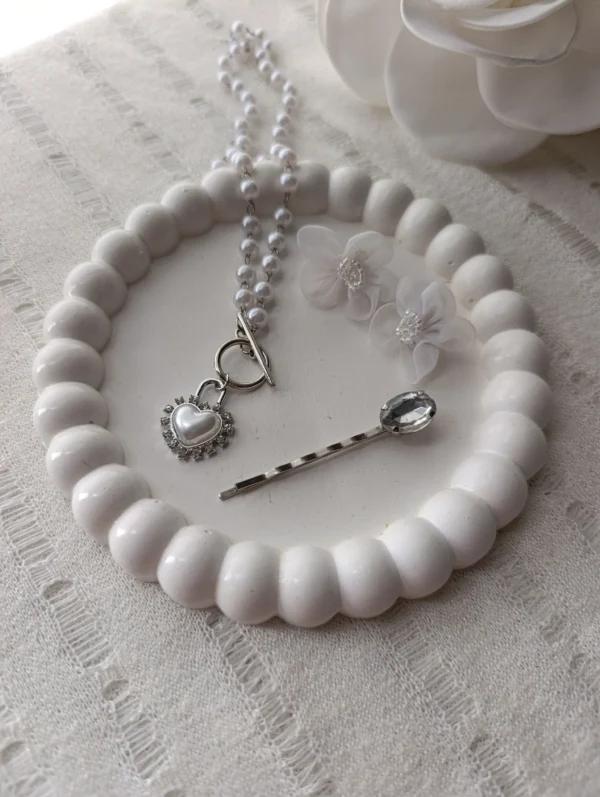 Bandeja Yeso Bubble blanca